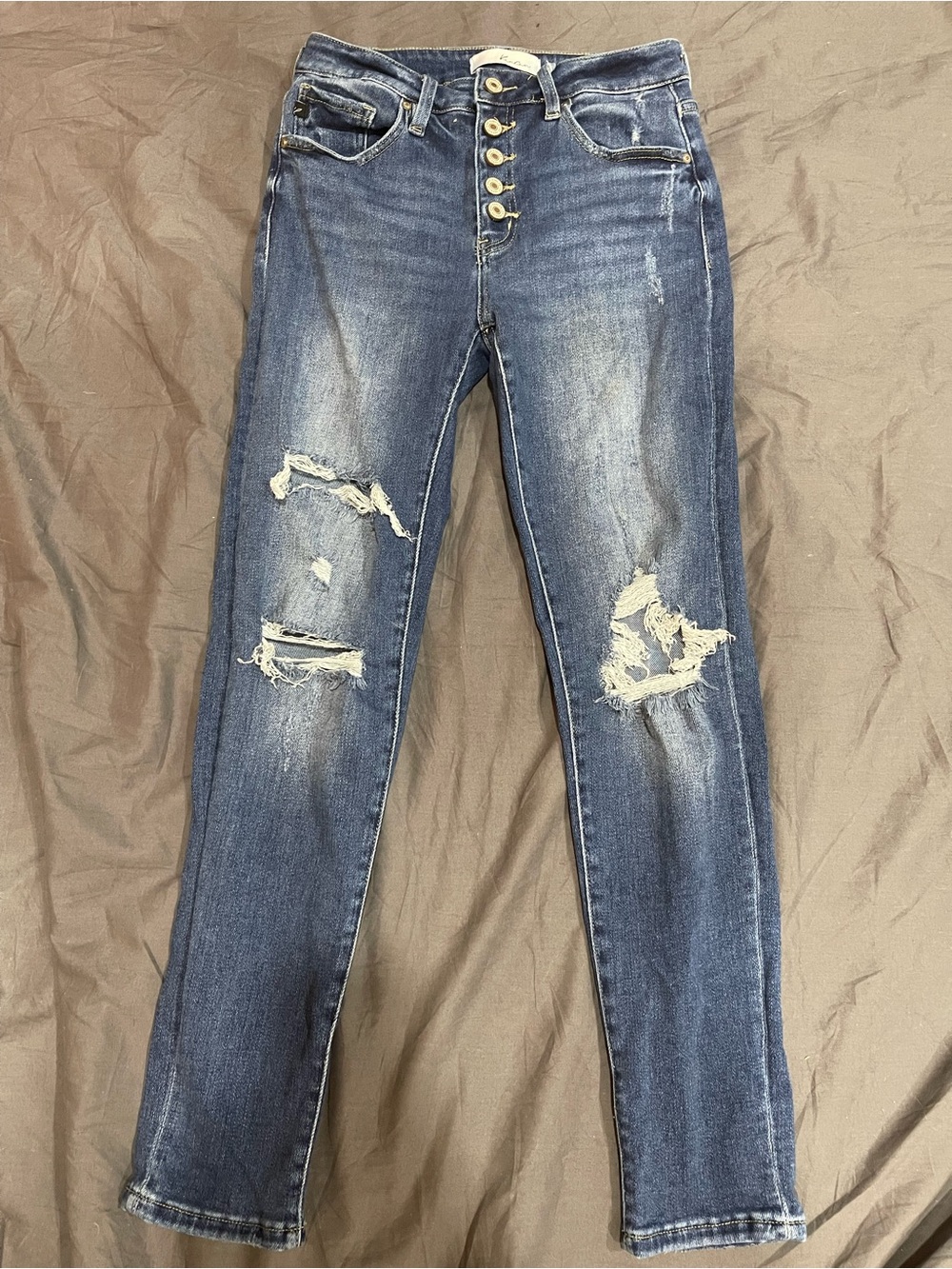 KanCan High Rise Distressed Skinny Jeans